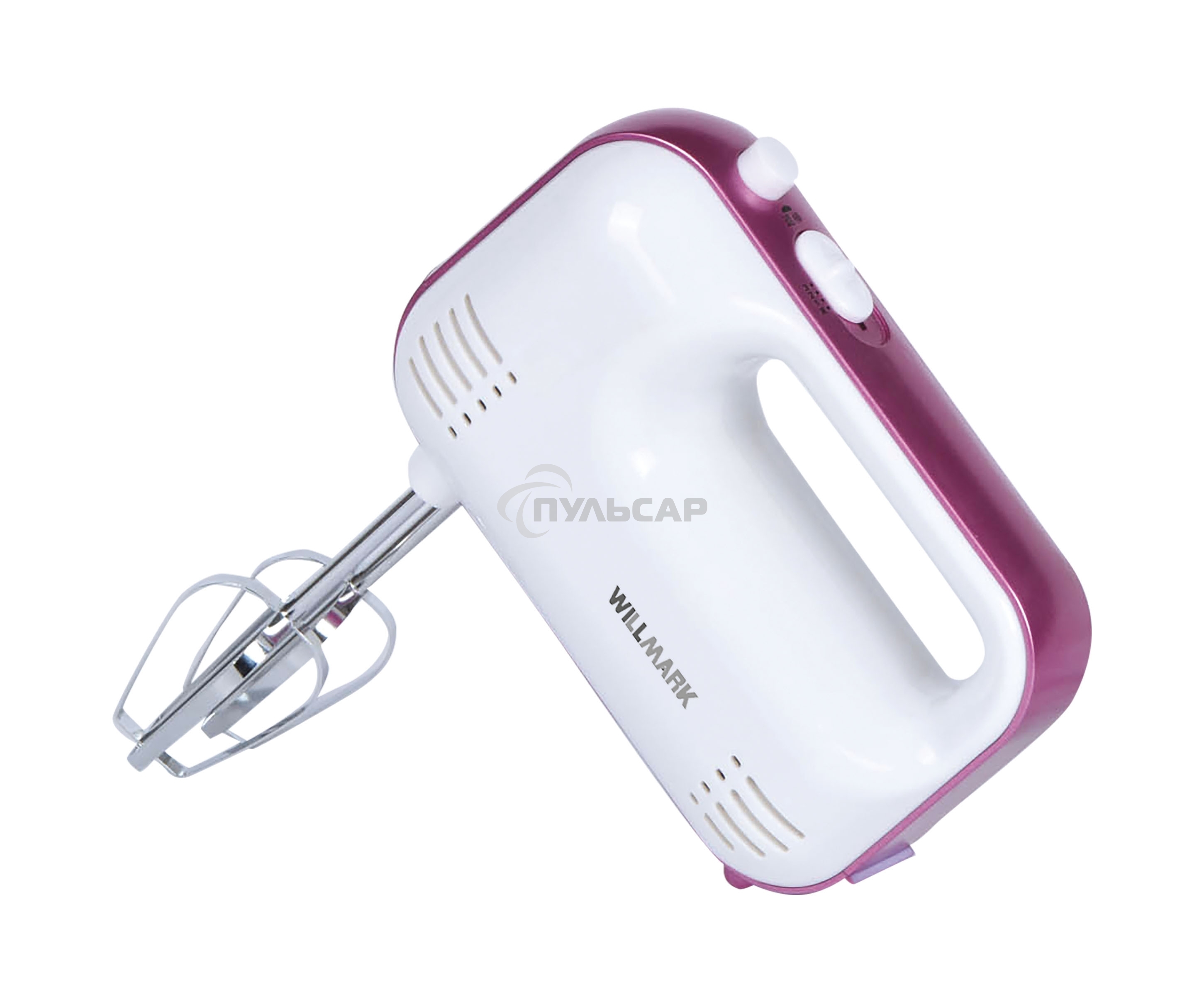Миксер Willmark WHM-7035 (500Вт, 3 скоростей, 2 вида насадок, фиолетовый)