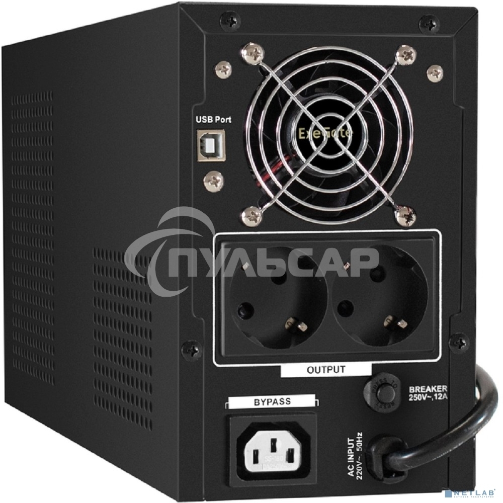 Источник бесперебойного питания ExeGate SineTower SN-1500.LCD.AVR.2SH.1C13.USB 1500VA/1200W, чистая синусоида, LCD дисплей, AVR, 2*Schuko+1*C13, USB, линейно-интерактивный, черный