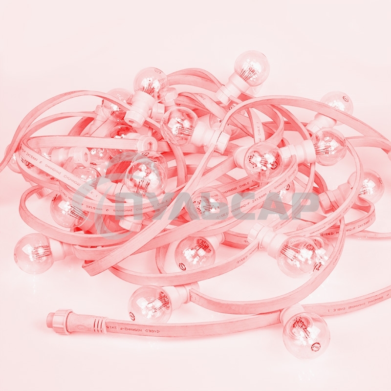 Гирлянда Neon-night LED Galaxy Bulb String 10м, белый каучук, 25 ламп*6 LED красный, влагостойкая IP65