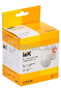 Детектор движения ДД 010 1100Вт угол. обз. 180град. IP44 бел. ИЭК LDD10-010-1100-001