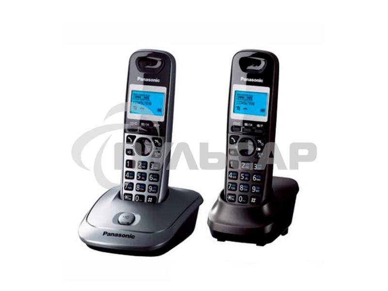 Телефон беспроводной (DECT) Panasonic KX-TG2512RU1 Доп трубка в комплекте, АОН, Caller ID, спикерфон, полифония