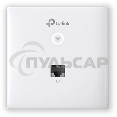 Точка доступа TP-Link Omada AC1200 wireless MU-MIMO Gigabit wall-plate Access Point, 1 Gigabit downlink port, 1 gigabit uplink port, 802.3af/at PoE in, wall plate mounting, support standalone mode and controlled by Omada SDN controller (Software/hardware/