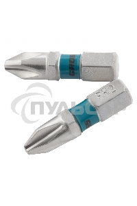 Набор бит GROSS РН2x25, сталь S2, 2шт 11351