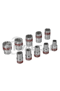 Набор головок Matrix 1/2'' 12-ти гр. crv 10шт. 10-24мм