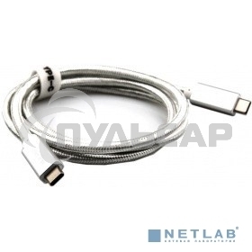Кабель USB 3.1 Type Cm -- Cm IC 5А 10Gbs длина 1M, Telecom <TC420S> серебряный