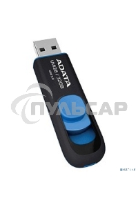 Флешка USB ADATA UV128 (AUV128-32G-RBE), 32 Gb, USB 3.0, R/W 100/30, черный/синий