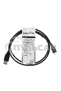 Кабель USB 2.0 A-->mini-B 5P (1м) черный TELECOM/VCOM <TC6911BK-1.0M>