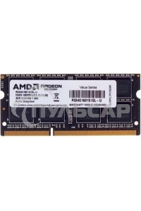 Оперативная память AMD Radeon R5, DDR3L, 4Gb (1x4Gb), 1600MHz, CL11, SO-DIMM