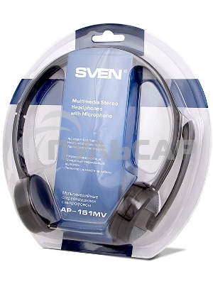 Мультимедийные стереонаушники с микрофоном SVEN AP-151MV, черный 