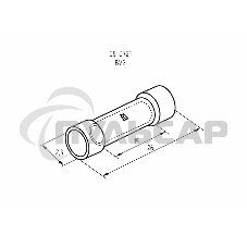 Соединительная гильза изолированная L-26 мм 1.5-2.5 мм² (ГСИ 2.5/ГСИ 1,5-2,5) синяя Rexant