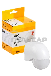 Детектор движения ДД 010 1100Вт угол. обз. 180град. IP44 бел. ИЭК LDD10-010-1100-001