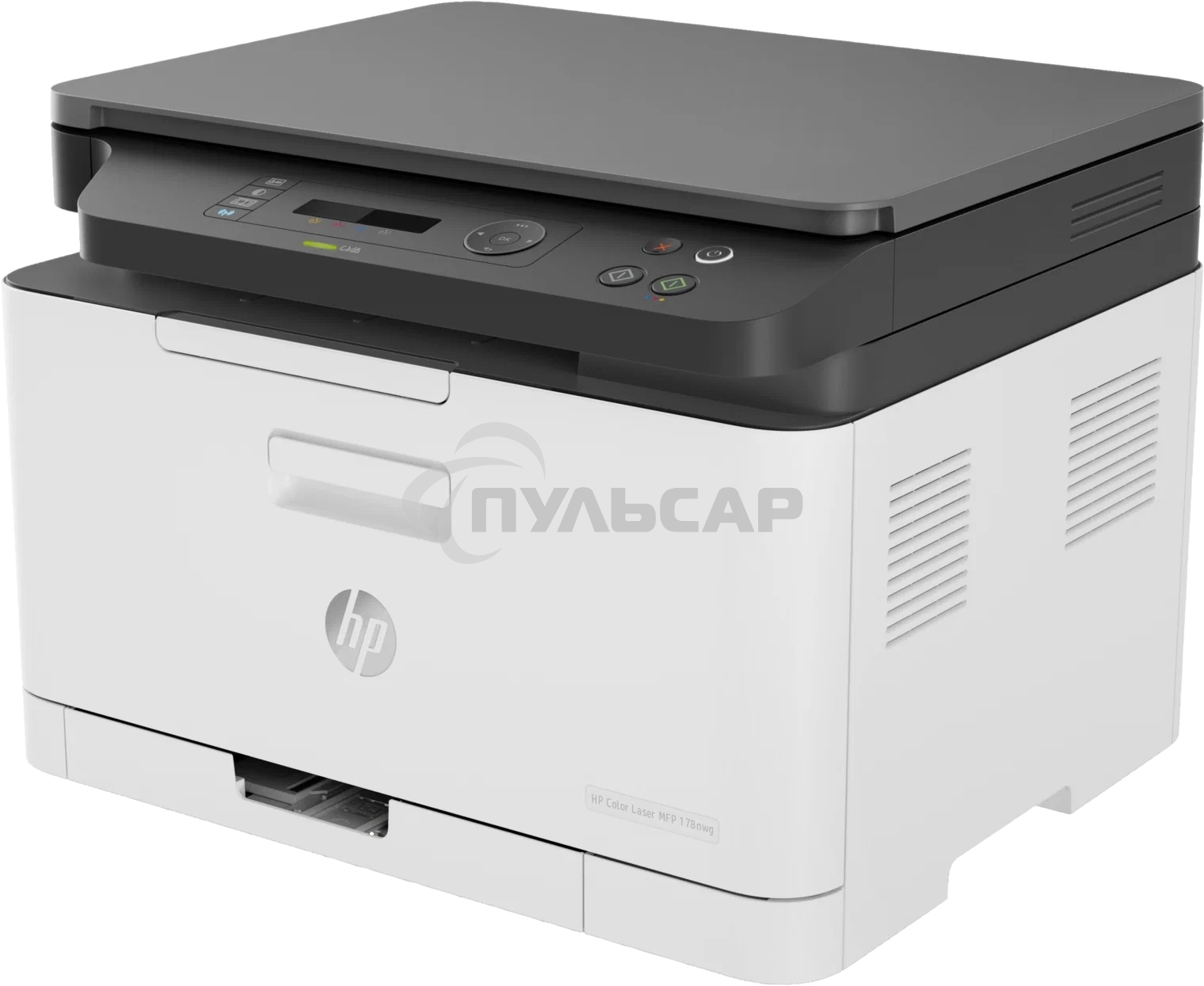 МФУ лазерное HP Color 178nw (4ZB96A), A4, цветной, печ. до 18 стр/мин. (ч/б) до 4 стр/мин. (цвет), 600 x 600 dpi, USB, RJ-45, Wi-Fi, Air Print, Mopria
