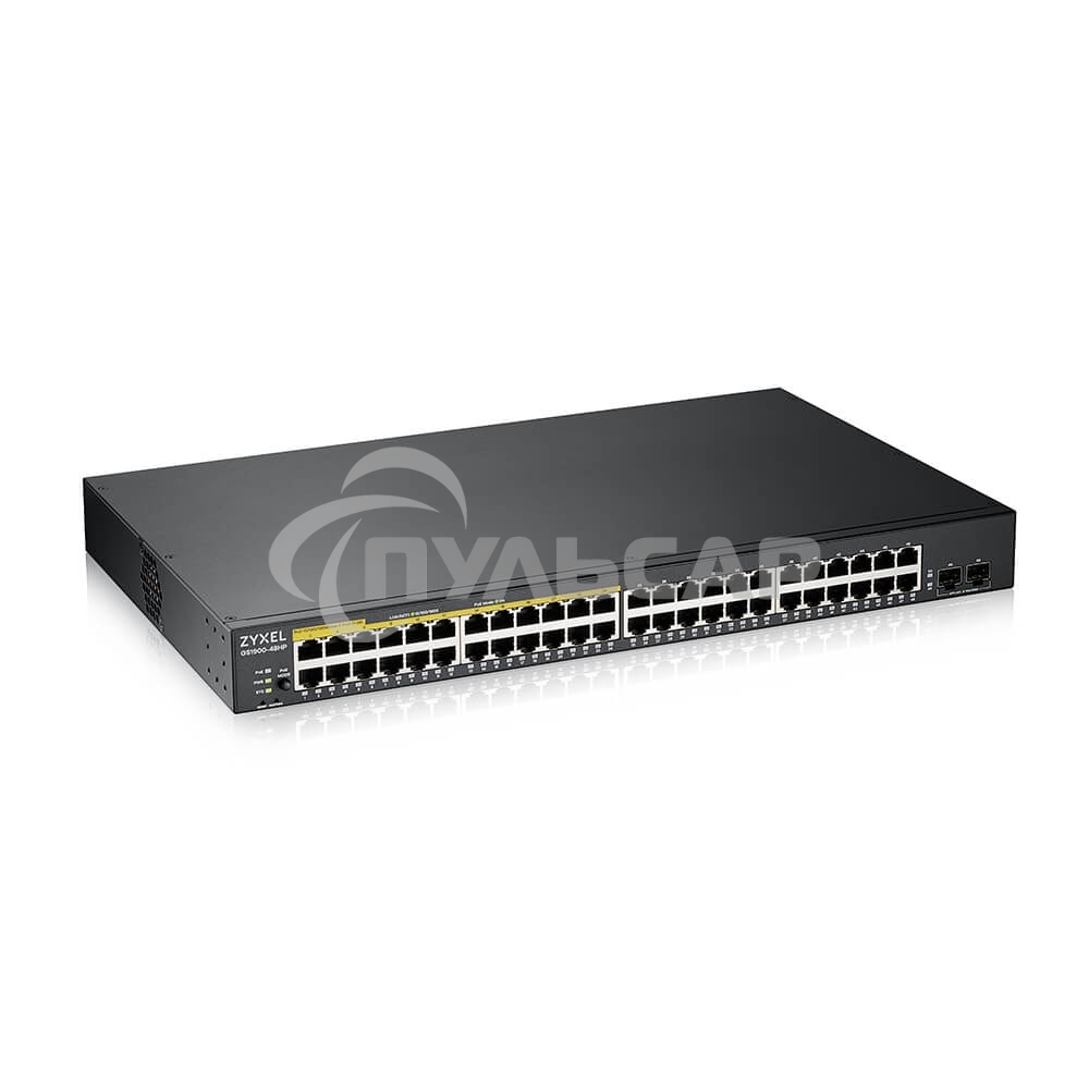Kоммутатор Zyxel GS1900-48HPv2 Smart L2 PoE + switch, rack 19 