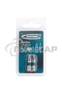 Набор бит GROSS РН2x25, сталь S2, 2шт 11351