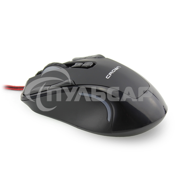 Мышь проводная Crown Gaming CMXG-804 черный, 2000 dpi, USB, кнопки - 9