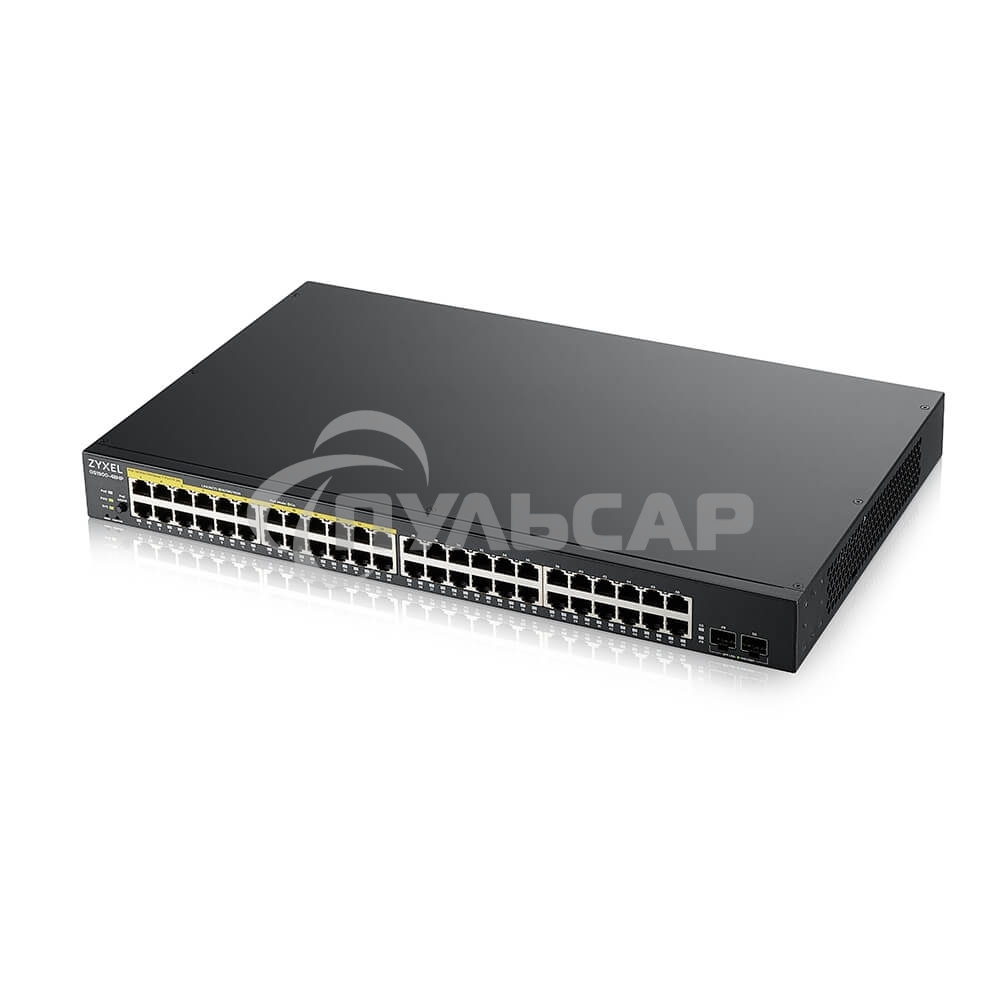 Kоммутатор Zyxel GS1900-48HPv2 Smart L2 PoE + switch, rack 19 