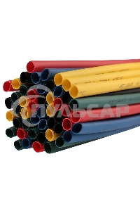 Термоусаживаемые трубки Rexant 5,0/2,5 мм, набор пять цветов, упаковка 50 шт. по 1 м