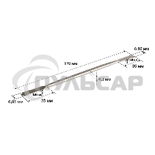 Спуджер металлический (лопатка двухсторонняя) 170 мм