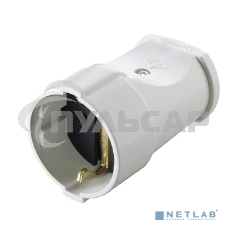 Штепсельный разъем c заземлением белый MAKEL 10003