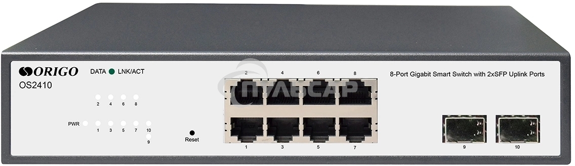 Настраиваемый L2 коммутатор 8x1000Base-T, 2x1000Base-X SFP, комплект для установки в 19