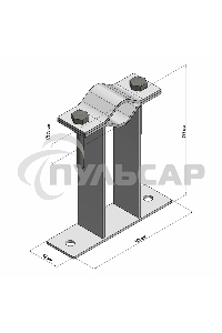 Кронштейн для мачт Rexant плоский П-образный, 20 см