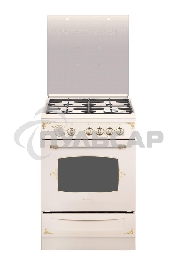 Плита газовая Gefest ПГ 6100-03 0279 бежевый, конфорок 4 шт, духовка 52 л, 60 см x 85 см x 60 см