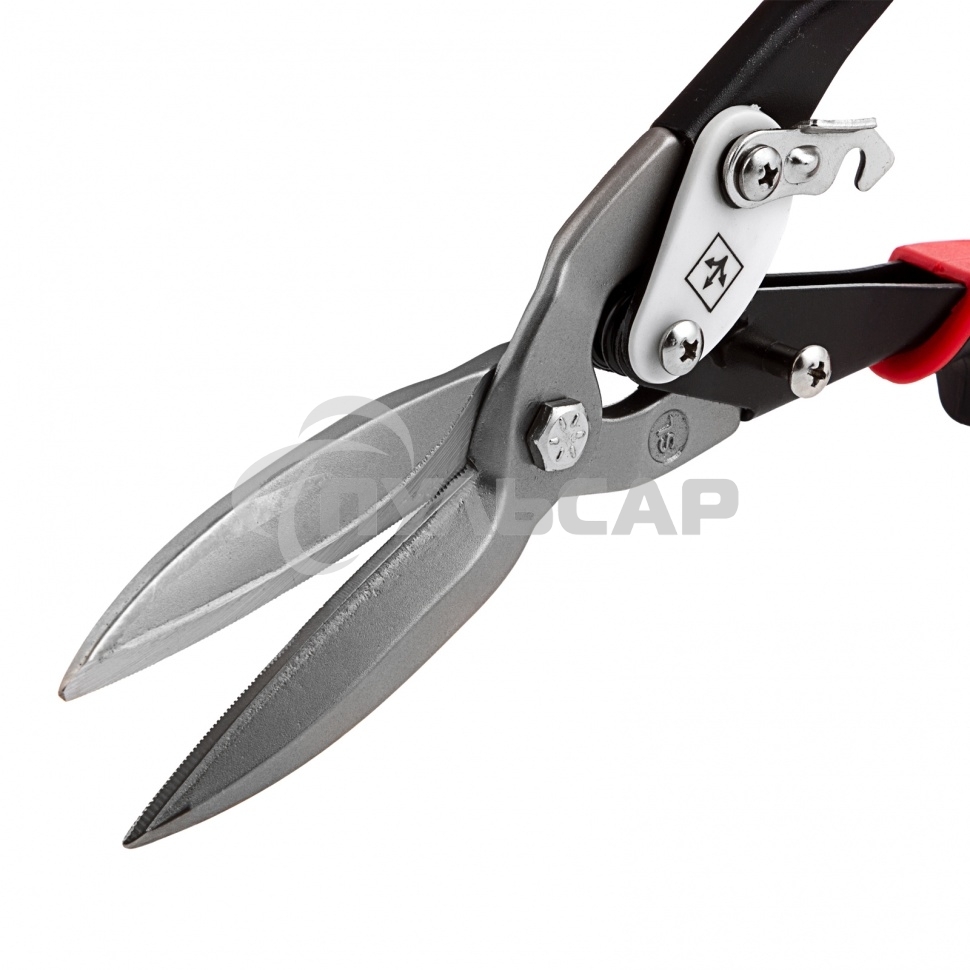 Ножницы по металлу Matrix, удлиненные, 290 мм, прямой рез, CrMo, 2-комп.обрезиненные рук-ки, PRO