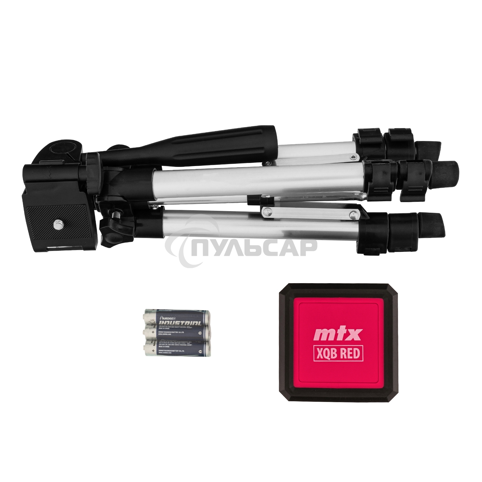 Лазерный уровень XQB RED Pro SET, 10 м, красный луч, батарейки, штатив MTX