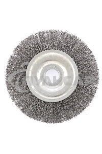 Щетка для УШМ Сибртех 150 мм, посадка 22,2 мм, Плоская, витая проволока 0,3 мм 746647