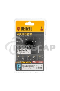 Набор шарошек абразивных для дрели (ПШМ), 63С, 5 шт. Denzel