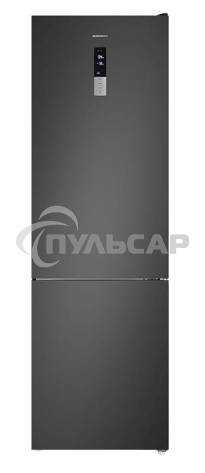 Холодильник Maunfeld MFF200NFSBE черная сталь, двухкамерный, 271/106 л, морозилка снизу, Total No Frost