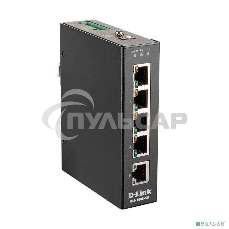 Промышленный неуправляемый коммутатор D-Link DIS-100E-5W/A1A с 5 портами 10/100Base-TX, функцией энергосбережения и поддержкой QoS