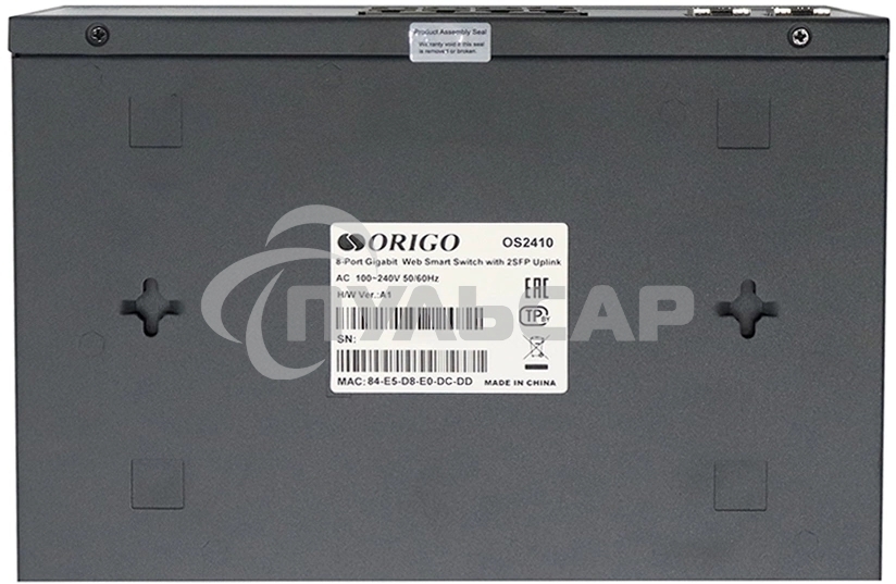Настраиваемый L2 коммутатор 8x1000Base-T, 2x1000Base-X SFP, комплект для установки в 19