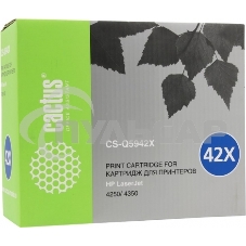 Картридж лазерный Cactus CS-Q5942X черный (20000 стр.) для HP 4250/4350