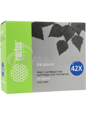 Картридж лазерный Cactus CS-Q5942X черный (20000 стр.) для HP 4250/4350