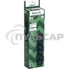 Сетевой фильтр Defender ES, 3.0м, 5 розеток, черный