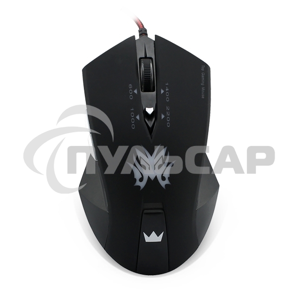 Мышь проводная Crown Gaming CMXG-602 черный, 2200 dpi, USB, кнопки - 6