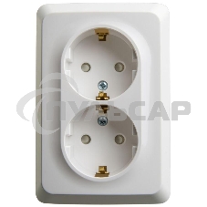 Розетка 2-м ОП Этюд 16А 250В угловая защ. шторки с заземл. белый SchE PA16-108B Розетка 2-м ОП Этюд 16А 250В угловая защ. шторки с заземл. белый SchE PA16-108B