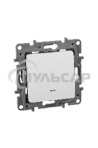 Переключатель с подсветкой, 10AX, бел. ETIKA 