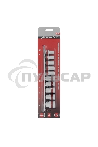 Набор головок Matrix 1/2'' 12-ти гр. crv 10шт. 10-24мм