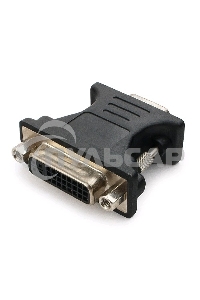 Переходник Cablexpert VGA-DVI, 15M/25F, черный, пакет (A-VGAM-DVIF-01)