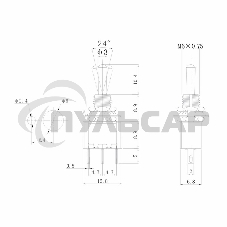 Тумблер 250V 3А (3c) ON-OFF-ON однополюсныйMicroRexant