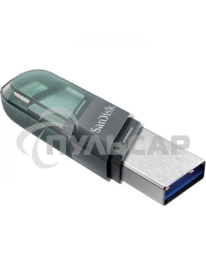 Флешка USB Sandisk 128 Gb iXpand Flip SDIX90N-128G-GN6NE USB3.1 зеленый/серебристый