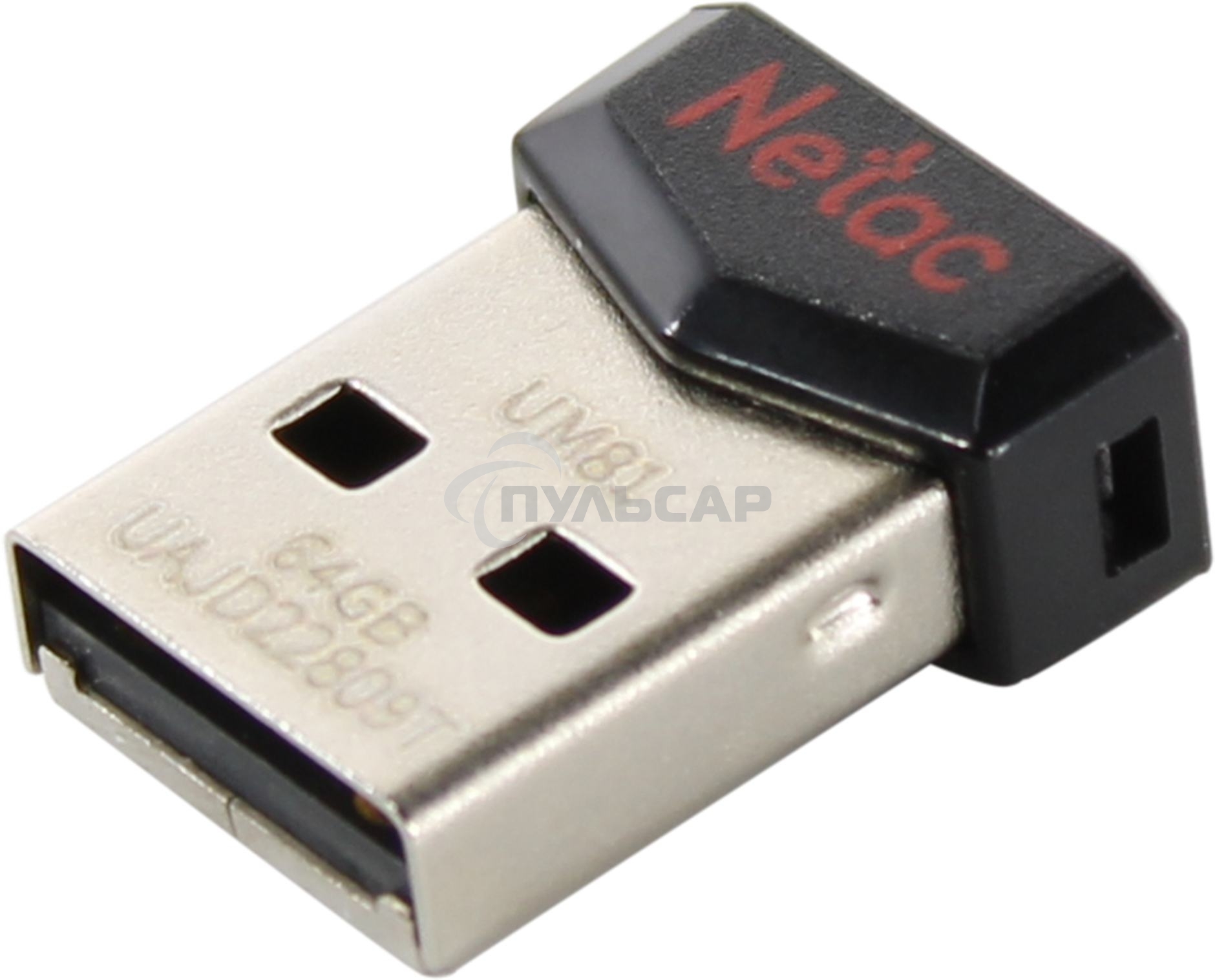 Флешка USB Netac UM81 64 Gb <NT03UM81N-064G-20BK>, USB 2.0, Ultra compact