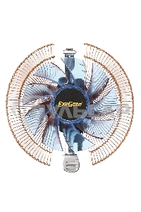 Кулер для процессора ExeGate Wizard EE91-Cu.BLUE бронзовый, 90 мм, алюминий/медь, 2200 об/мин, 22 дБ, 3 pin, 80 Вт, 45 мм