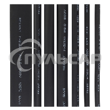 Набор термоусадочных трубок Rexant 29-0107 10 см №7 черные (КЛЕЕВОЙ)