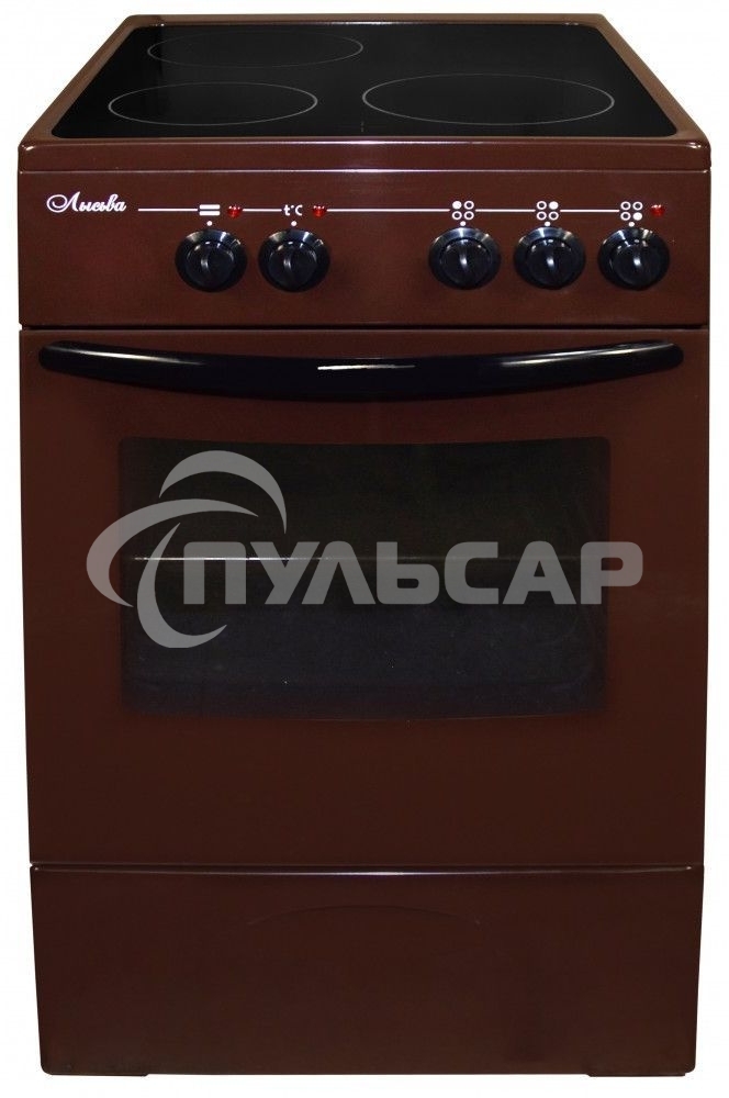 Плита электрическая Лысьва EF3001MK00 коричневый, конфорок 3 электрических, духовка 57 л, 50 см x 84 см x 60 см