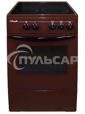 Плита электрическая Лысьва EF3001MK00 коричневый, конфорок 3 электрических, духовка 57 л, 50 см x 84 см x 60 см