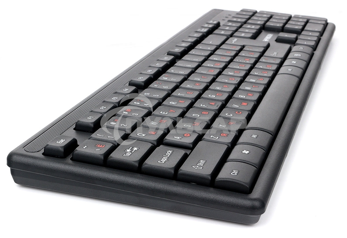 Комплект клавиатура + мышь пров. Гарнизон GKS-126, черный, 104 кл, 3кн, 1000 DPI, кабель 1.5м