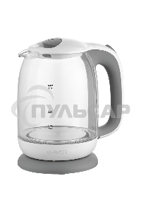 Чайник электрический Energy E-281 1.7л, стекло, бело-серый (005210)